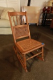 Antique Cane Bottom Rocker