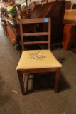 Art Deco Chair with Needle Point Seat