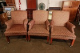 3 Upholstered Arm Chairs