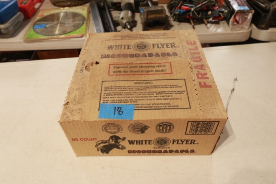 Box of White Flyer Clay Pigeons