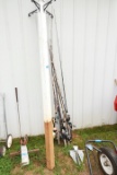 Plant Rack, Fishing Poles & Anchor