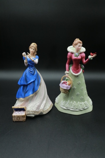 2 Lenox Christmas Princess Figurines (Approx. 9")