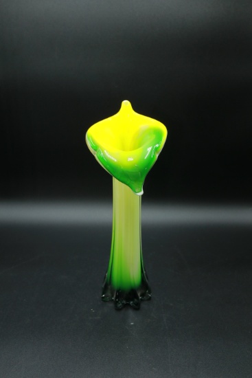 Vintage Jack-in-the-Pulpit Art Glass Flower Vase