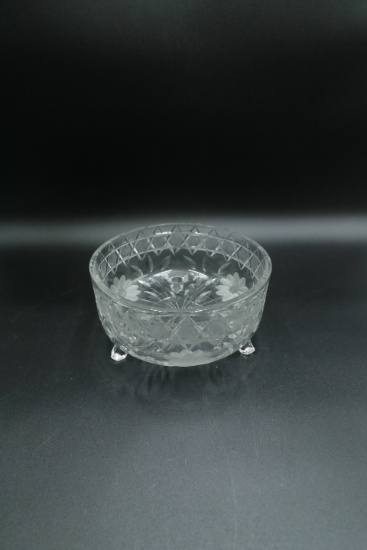 Footed Crystal Bowl