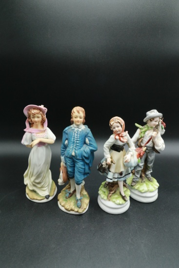 4 Colonial Style Figurines