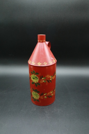 Painted Metal Can with Handle