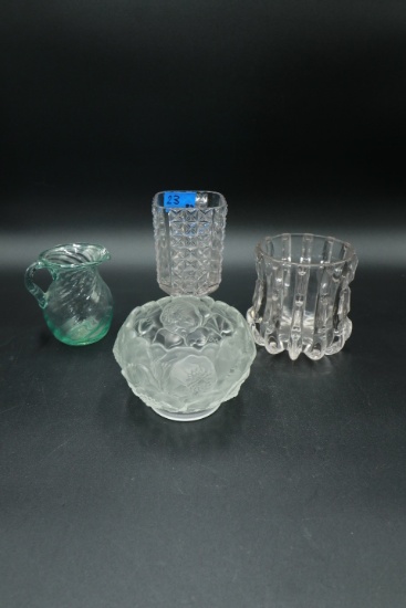 4 Vintage Glass Pieces