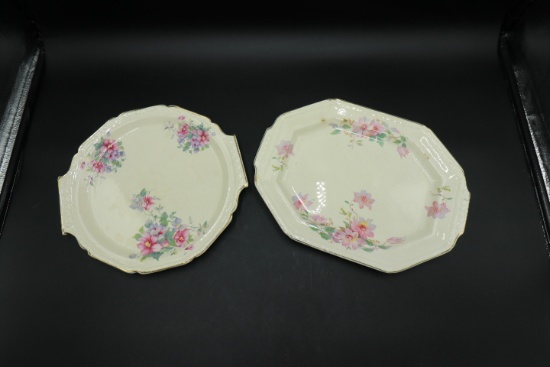 2 Edwin Knowles Serving Plates