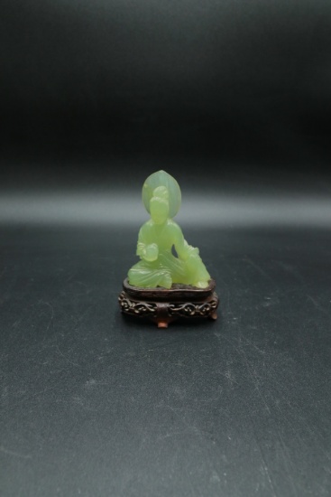 Jadite Figurine on Stand