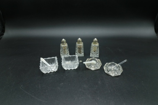 Glass Salts and Pepper Shakers