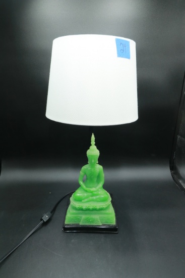 Asian Style Lamp with Plastic Figure
