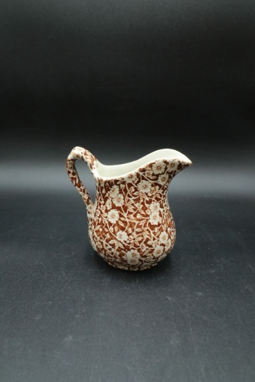 Staffordshire Calico Pattern Pitcher