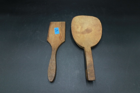 Wooden Butter Pat & Wooden Spoon