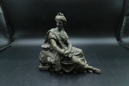 Spelter Neo Classical Statue of Woman