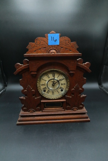 Ingraham 8 Day Oak Clock