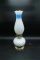 Electrified Milk Glass Oil Lamp