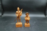 2 Wooden Figurines