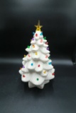 White Ceramic Christmas Tree (Battery Operated)