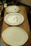 4 Antique Ironstone Platters