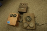 3 Antique Phone Boxes