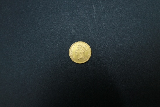 1862 $1 Type 3 Gold Coin