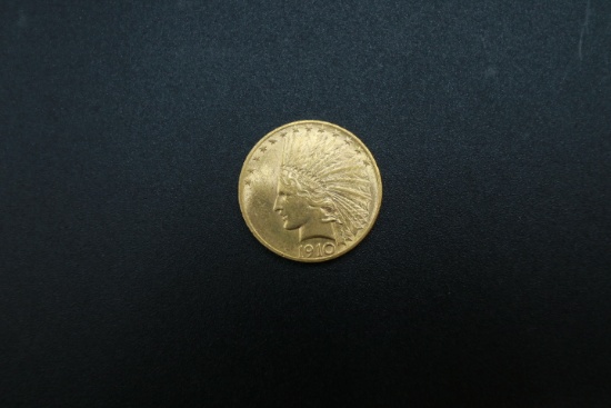 1910 $10 Indian Head Gold Coin