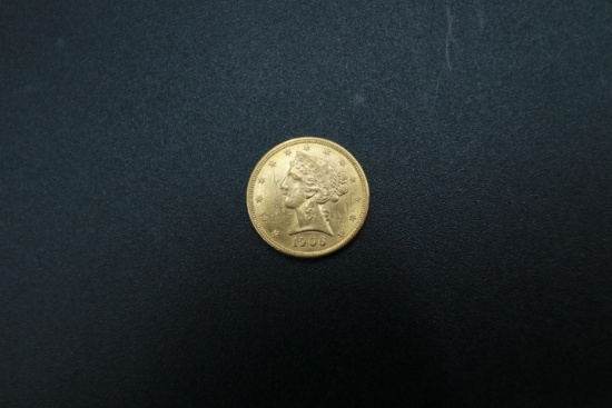 1906 $5 Liberty Gold Coin