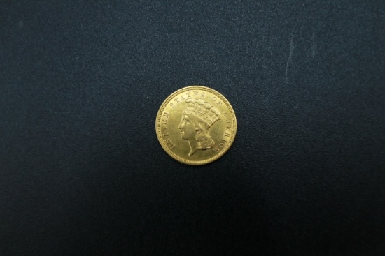 1854 $3 Princess Head Gold Coin