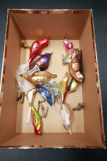 Box Assorted Glass Bird Ornaments