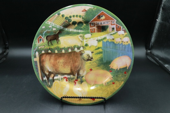Block Country Farm Plate