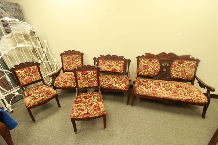 5 Piece Eastlake Parlor Set Proxibid