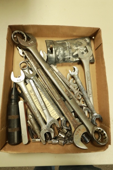 Box Assorted Wrenches & Misc. Tools
