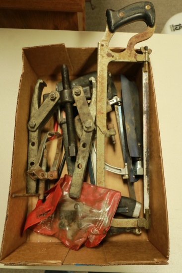 Box Assorted Tools, Including Wheel Pullers