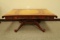Art Deco Mahogany Leather Top Coffee Table w/Gold Embossing