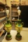 Pair Porcelain & Brass Lamps