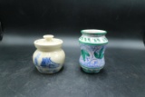 Pottery Vase & Pottery Covered Jar