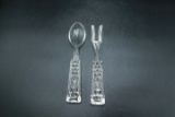 Glass Salad Fork & Spoon Set