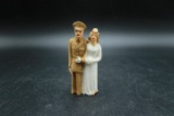 World War II Era Bride & Groom Cake Topper