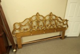 Iron, Metal & Wood King Gold Painted Bed