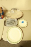 2 Plated Trays And 2 Lenox Plates