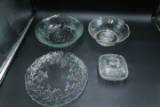 4 Pieces Pattern Glassware