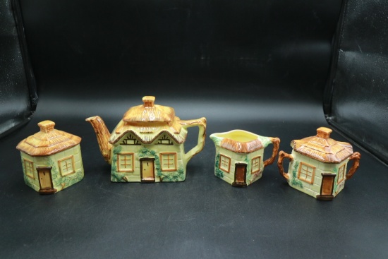 4 Piece English Pottery Tea Set