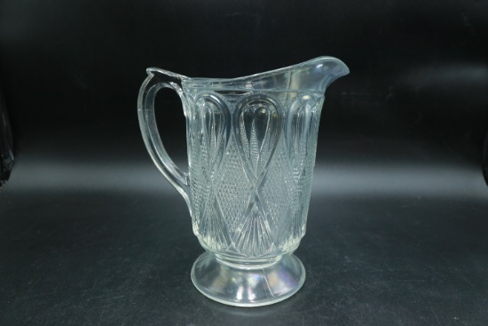 Victorian Clear Pressed Glass Pitcher