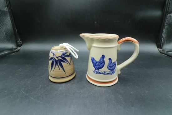 Ironstone Bell And Chicken Pitcher