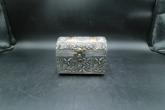 Small Metal Covered Box