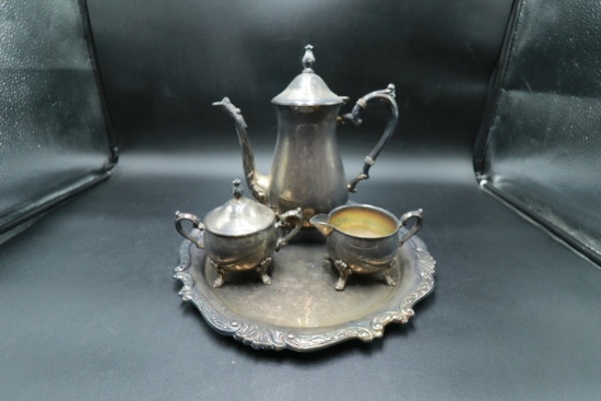 4 Piece Silver Plated Tea Set