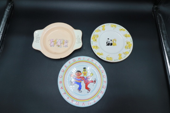 3 Childrens Plates