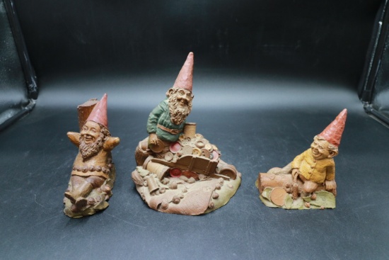 3 Clark Resin Gnomes