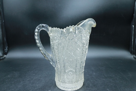 Old Pressed Glass Pitcher