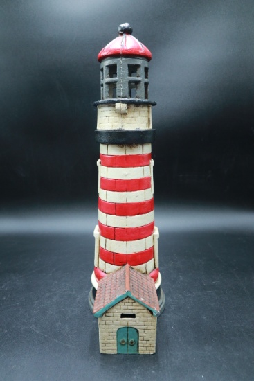 Large Cast Iron Lighthouse Bank